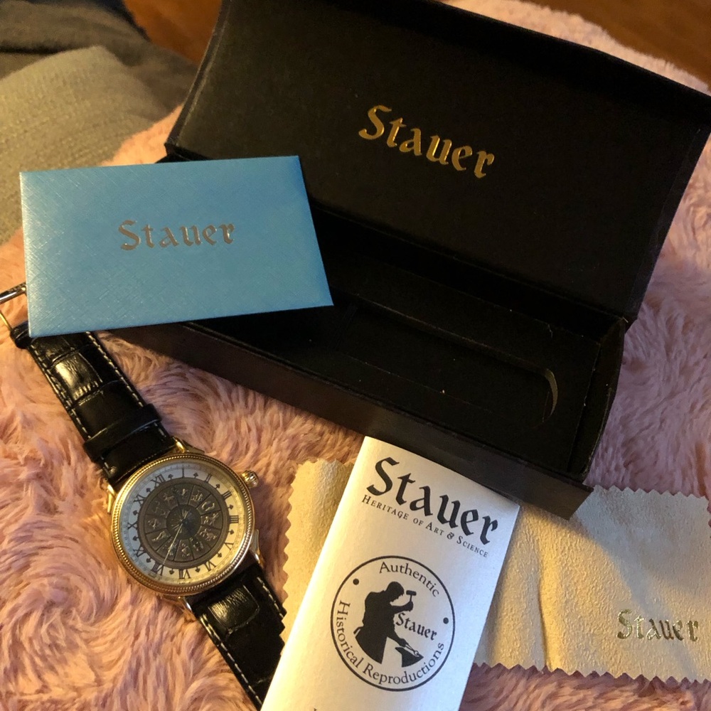 Stauer Gold and Black Men's Watch